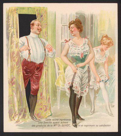 Advertisement for Braces and Suspenders from Maison Guyot by French School